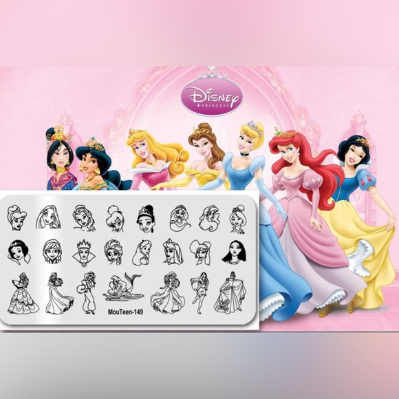 Other - $5 STAINLESS STEEL WITH PINK BACKING NAIL STAMPING PLATE. NEW. $5 IF BUNDLED